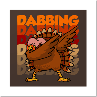 Dabbing Turkey Shirt Thanksgiving Dabbing Dabbing Y'all Tshirt Posters and Art